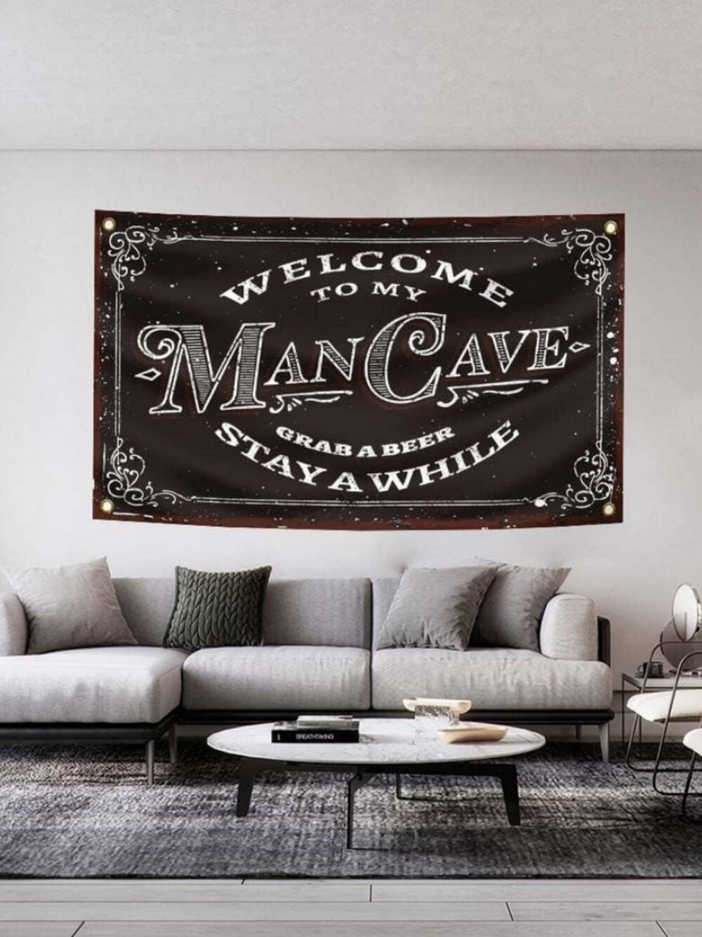 Man Cave Flag: 3x5 Ft Funny Banner for Garage, Dorm‎